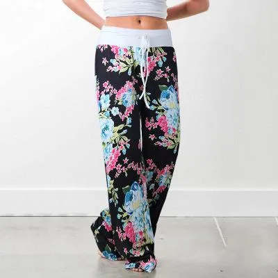 2021 Palazzo Female Sports Pants Wide Leg Pant High Waist Baggy Size M