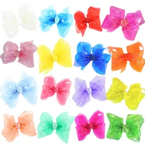 5.5" XL Waterproof Hair Bows On Alligator Clip