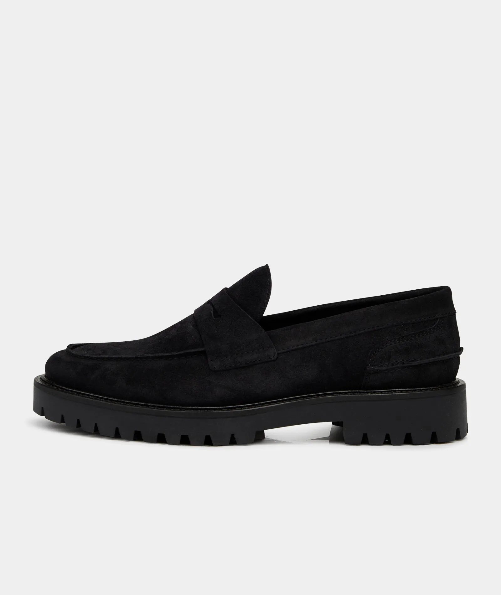 Aaron Penny Loafer - Charcoal Suede