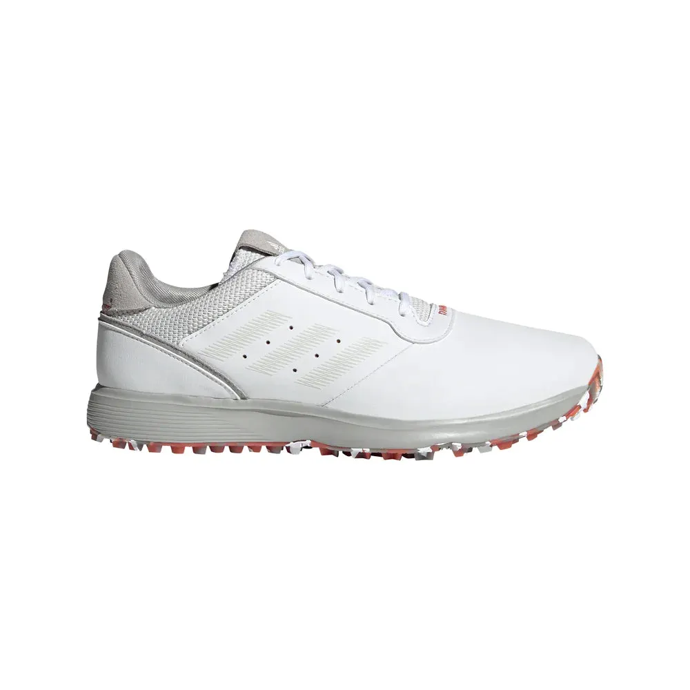 adidas Men's S2G Spikeless Golf Shoes - WHITE/GREY/RED