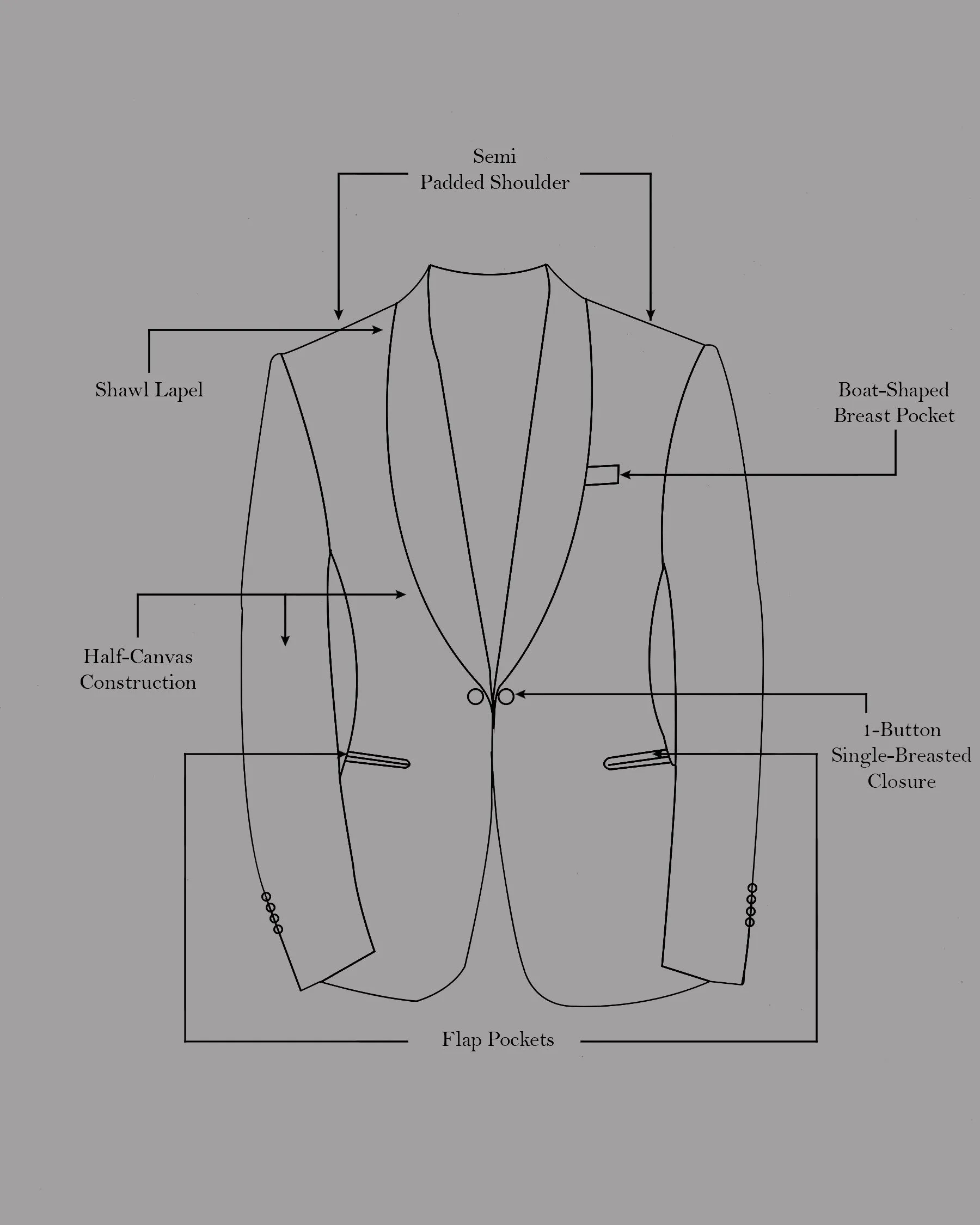 Alabaster Tuxedo Designer Blazer