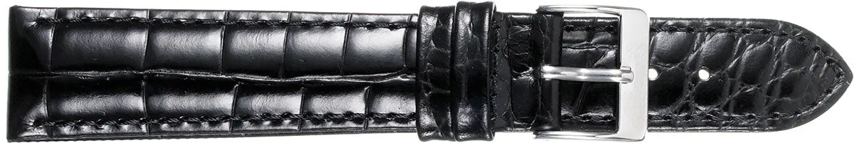 Alligator Embossed Leather Watch Strap  339