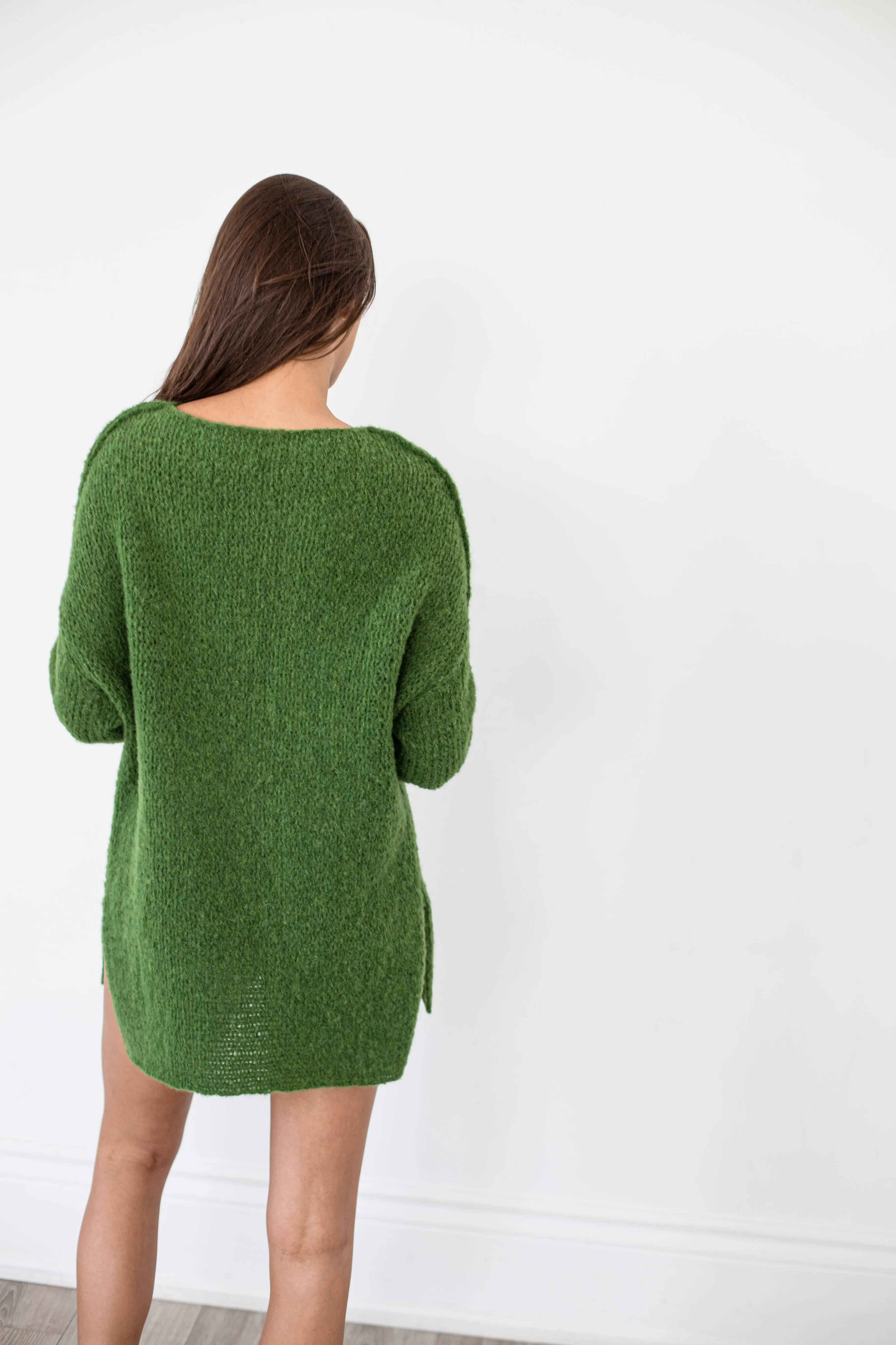 Alpaca slouchy oversize knit  sweater .