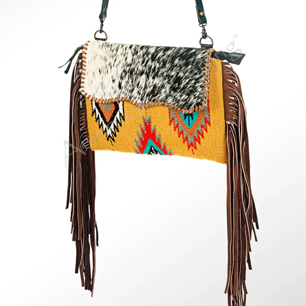 American Darling Fringed Hide/Aztec Purse