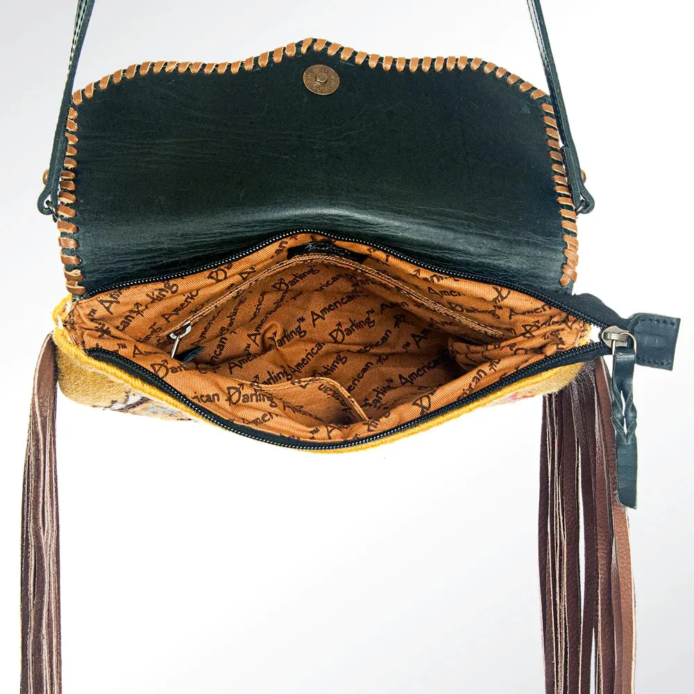 American Darling Fringed Hide/Aztec Purse