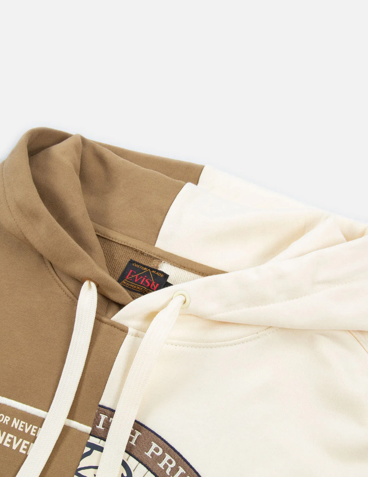 Asymmetric Two-tone Hooded Sweatshirt