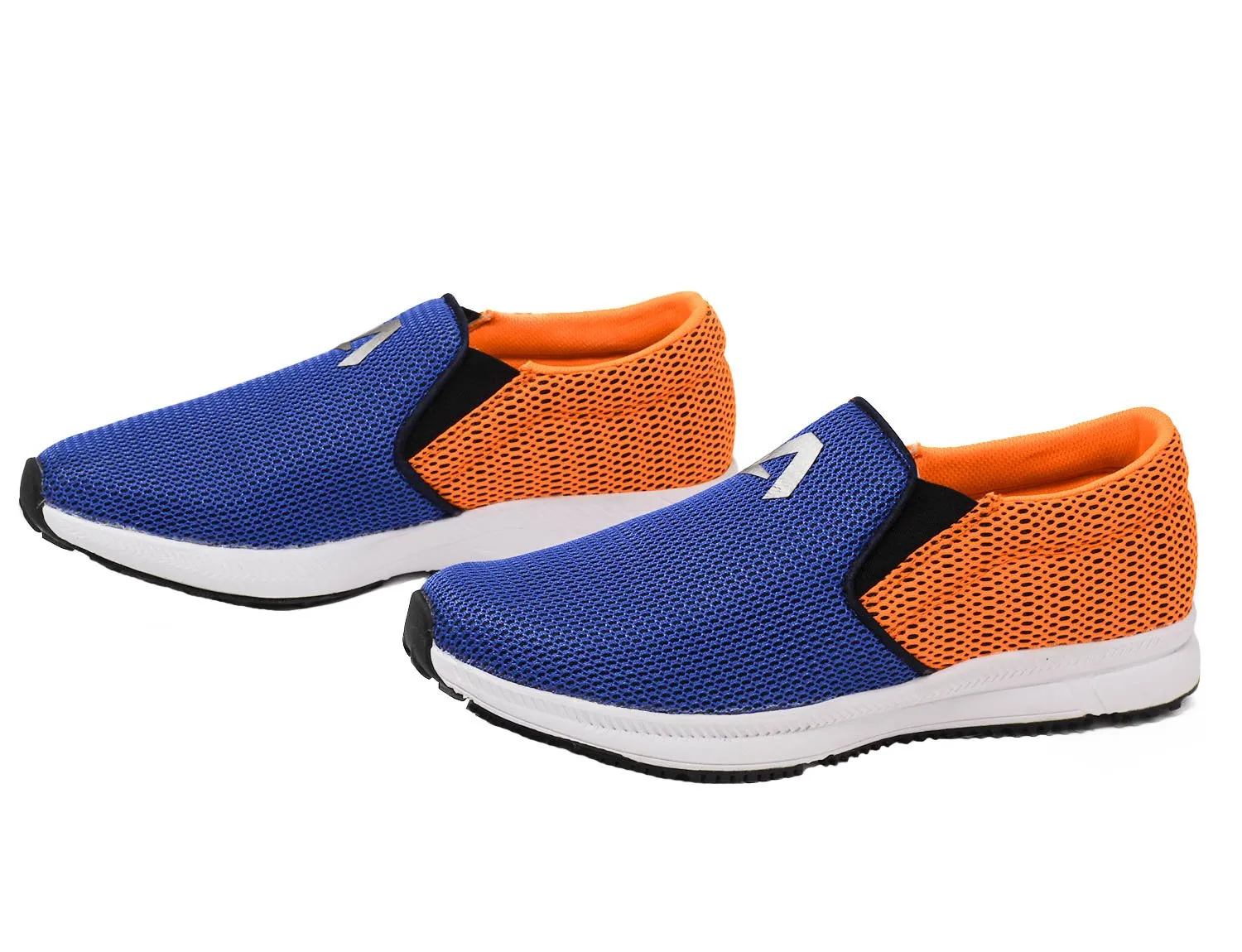 Avant Men's Dual Mesh Slip On Sports Shoes - Navy/Orange