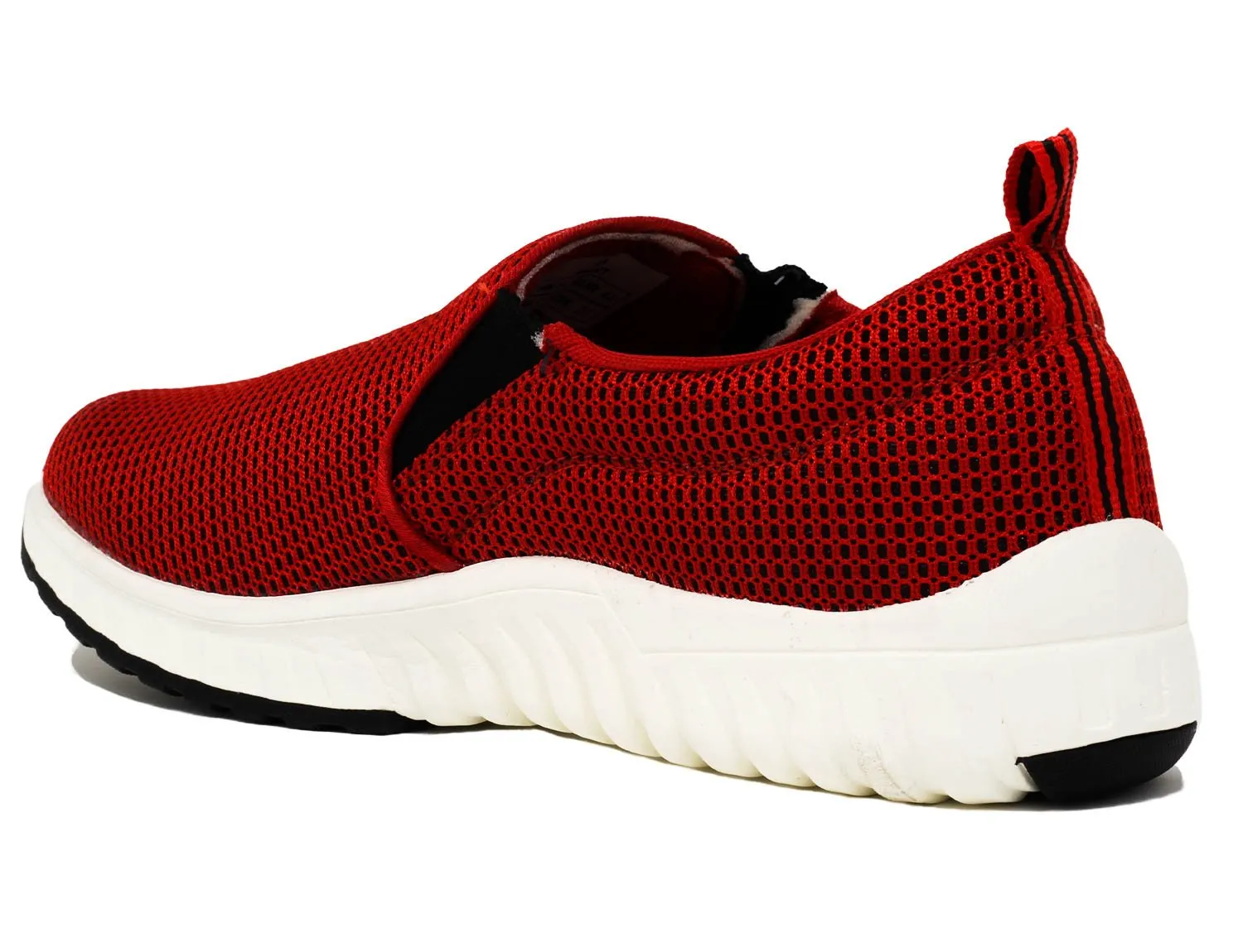 Avant Men's Single Mesh Slip On Sports Shoes - Red