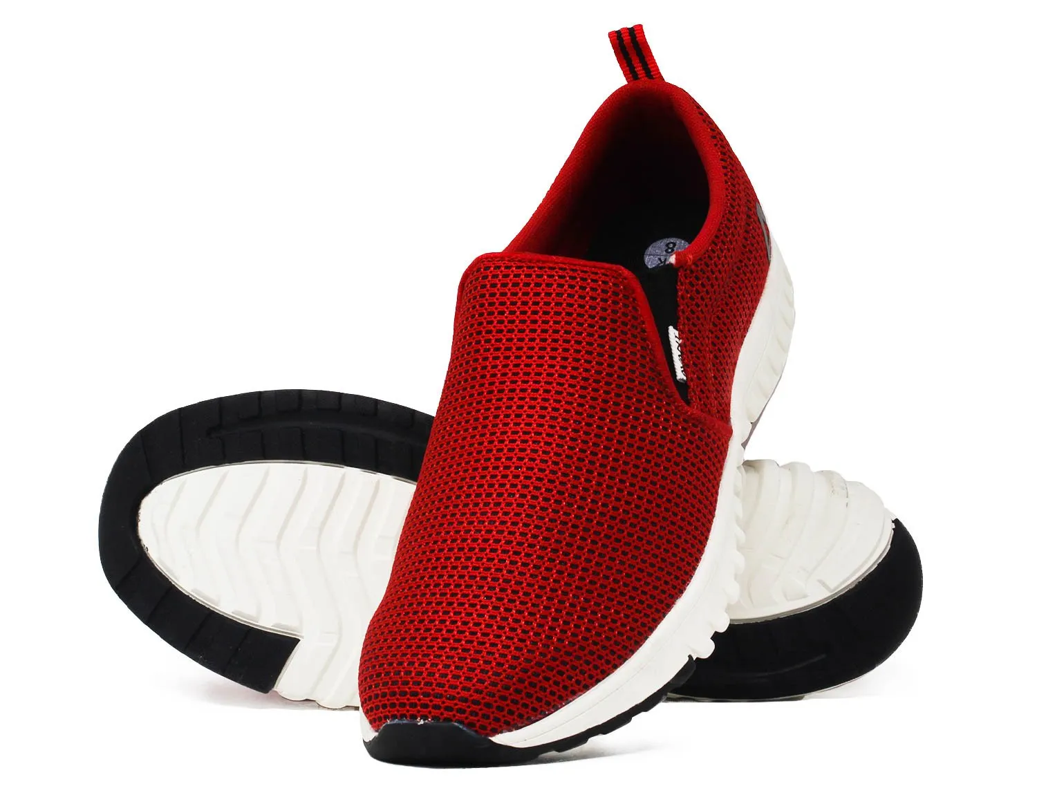 Avant Men's Single Mesh Slip On Sports Shoes - Red