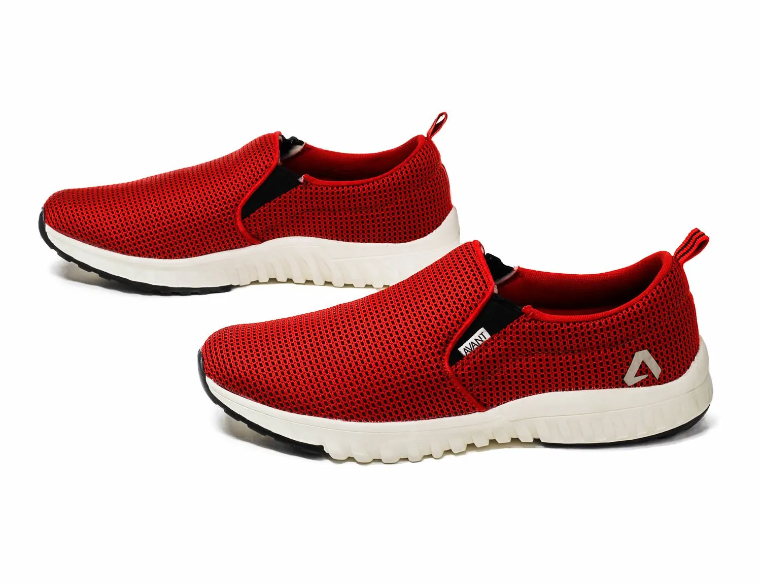 Avant Men's Single Mesh Slip On Sports Shoes - Red