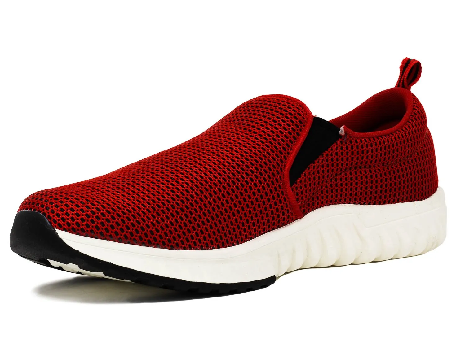 Avant Men's Single Mesh Slip On Sports Shoes - Red