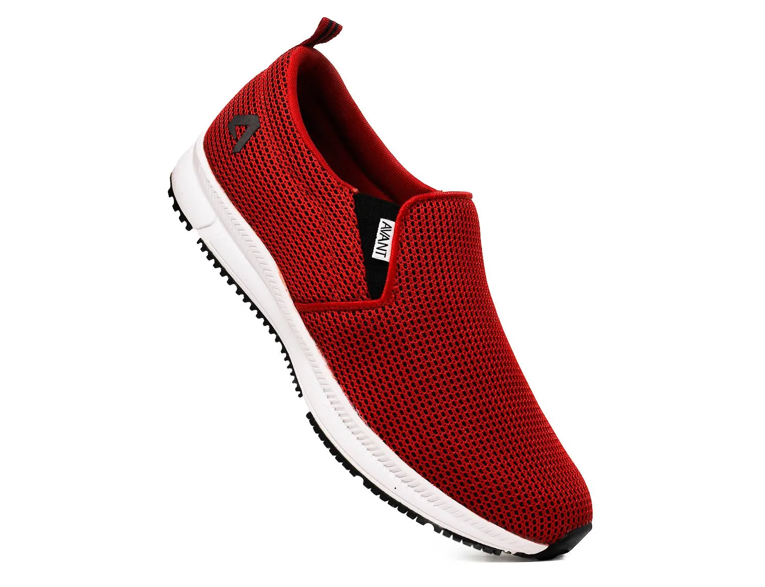 Avant Men's Single Mesh Slip On Sports Shoes - Red