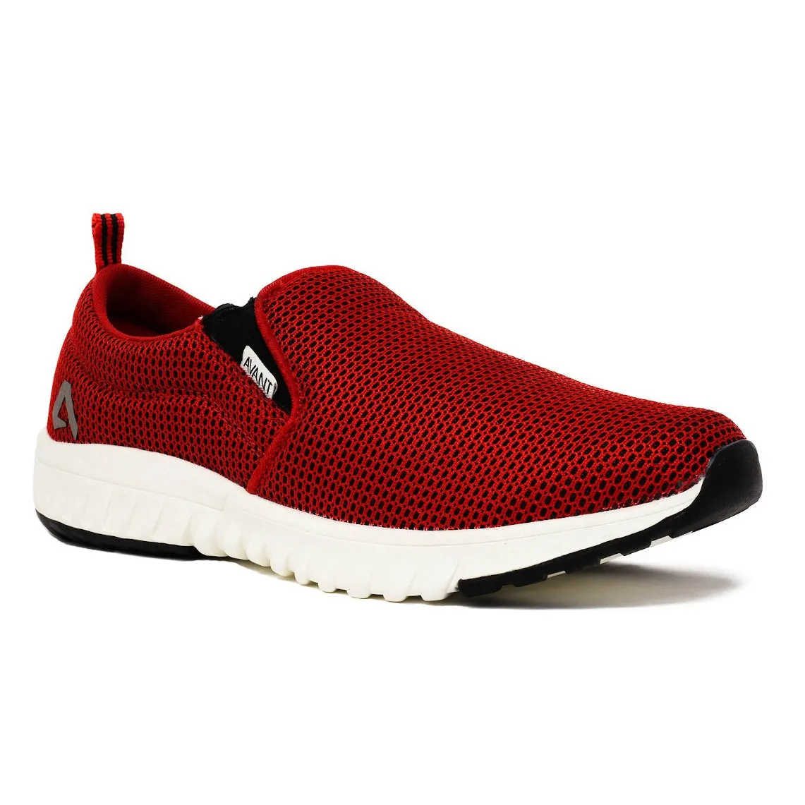 Avant Men's Single Mesh Slip On Sports Shoes - Red