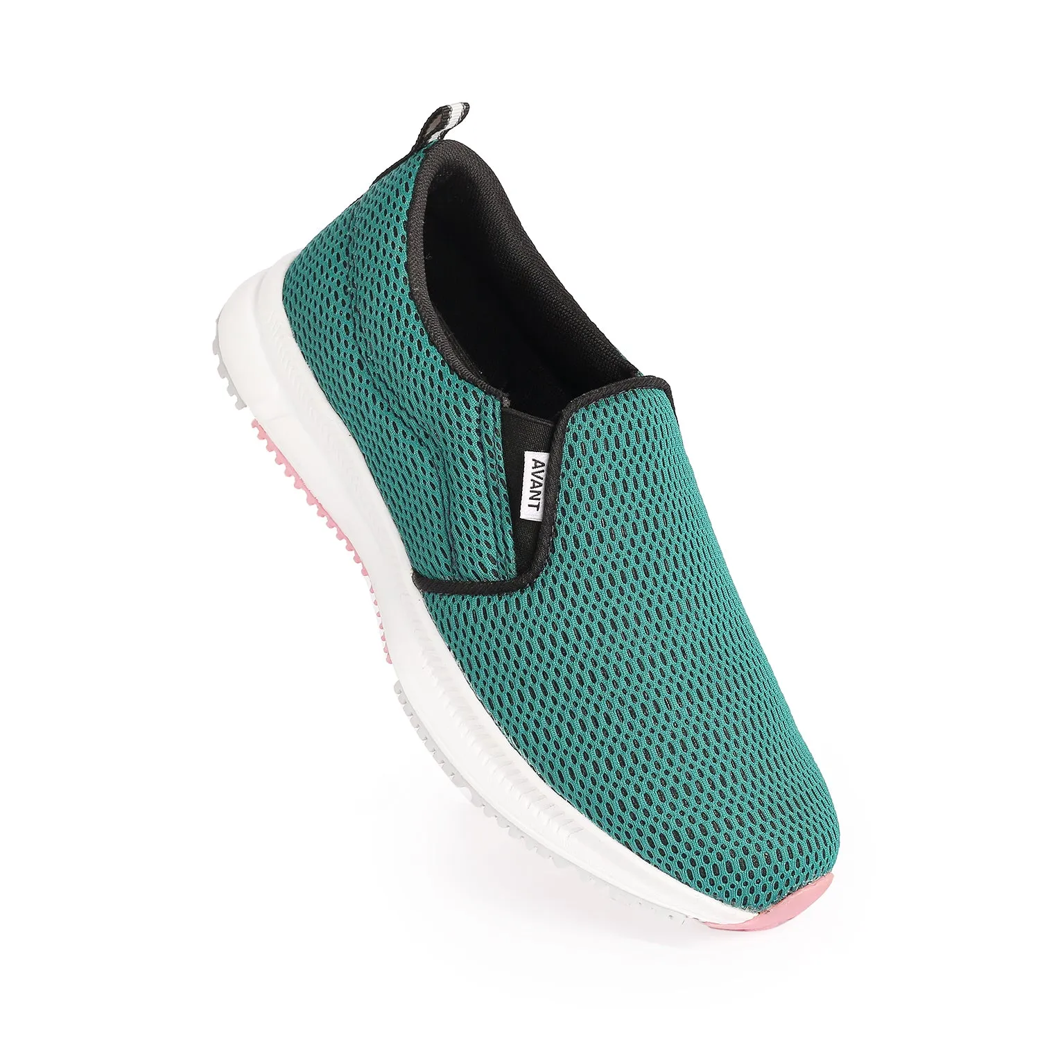 Avant Women's  Single Mesh Slip On Sports Shoes - Sea Green