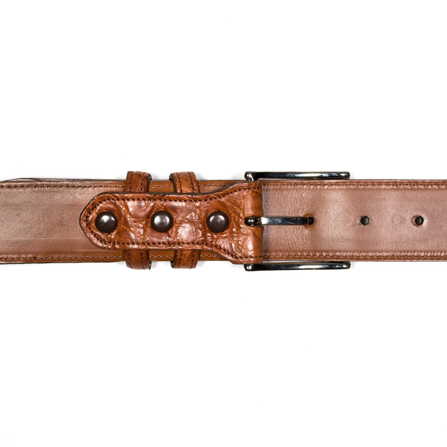 Belt in Matte Cognac Alligator