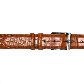 Belt in Matte Cognac Alligator