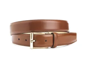 Belt Tan Calf Brass Buckle