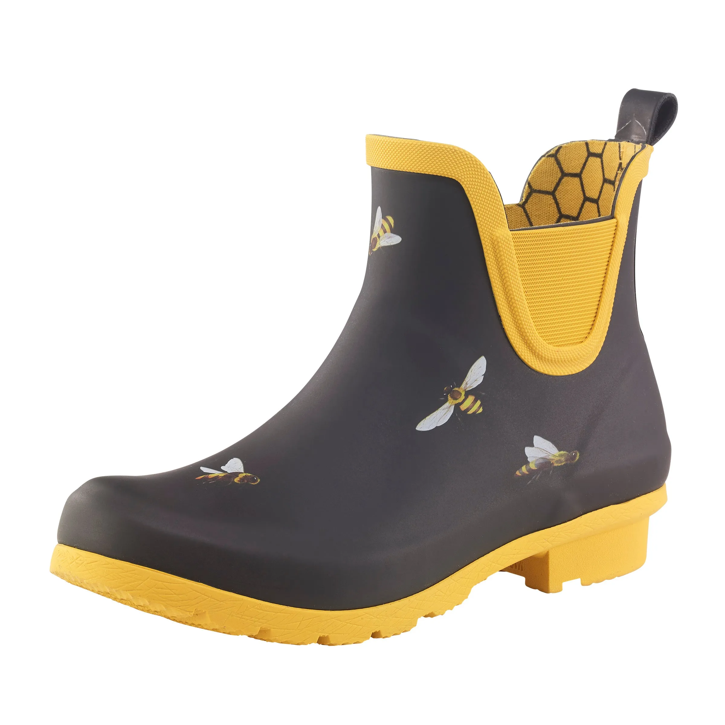 Black Bees Chelsea Rain Boot