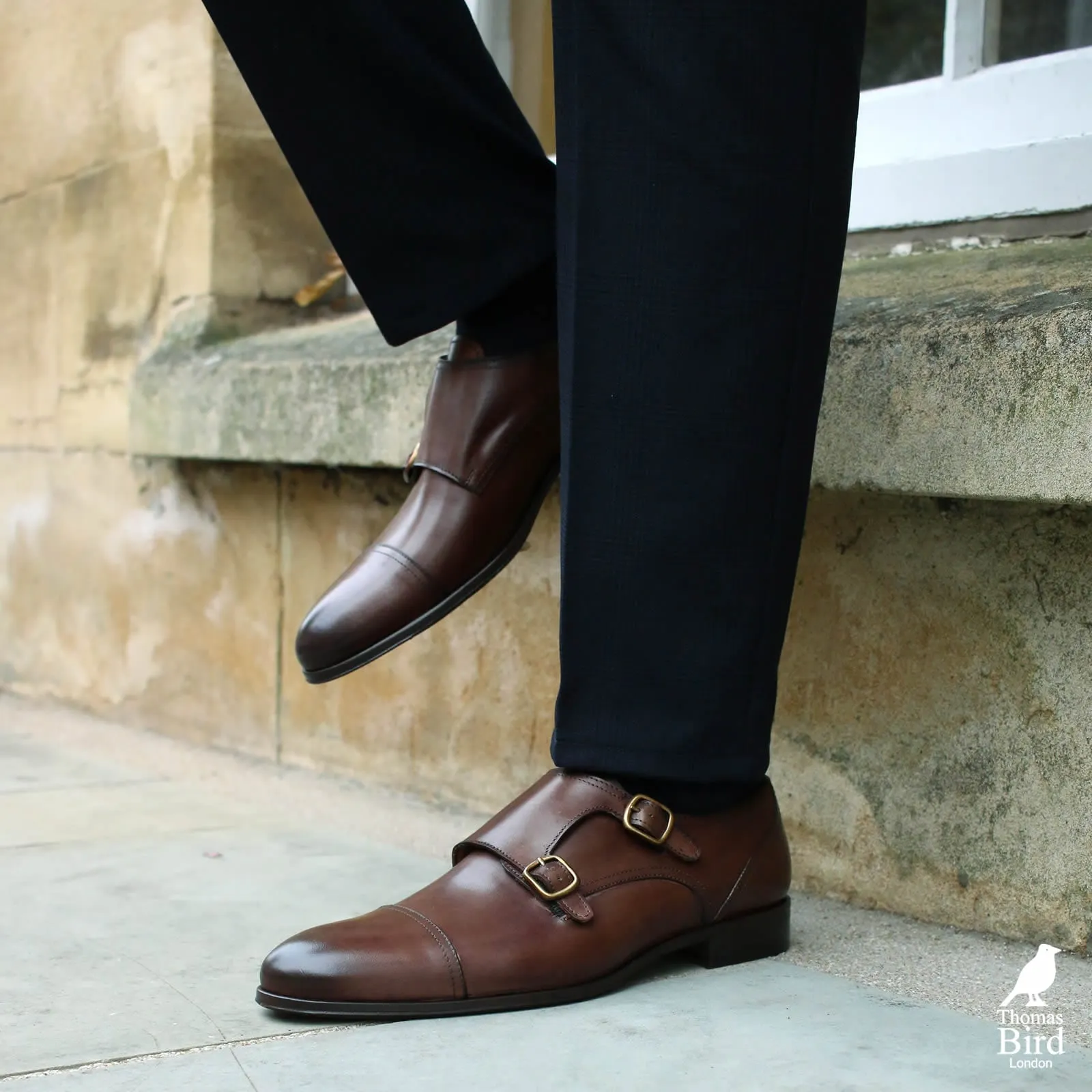 Bourne Monk Strap Brown