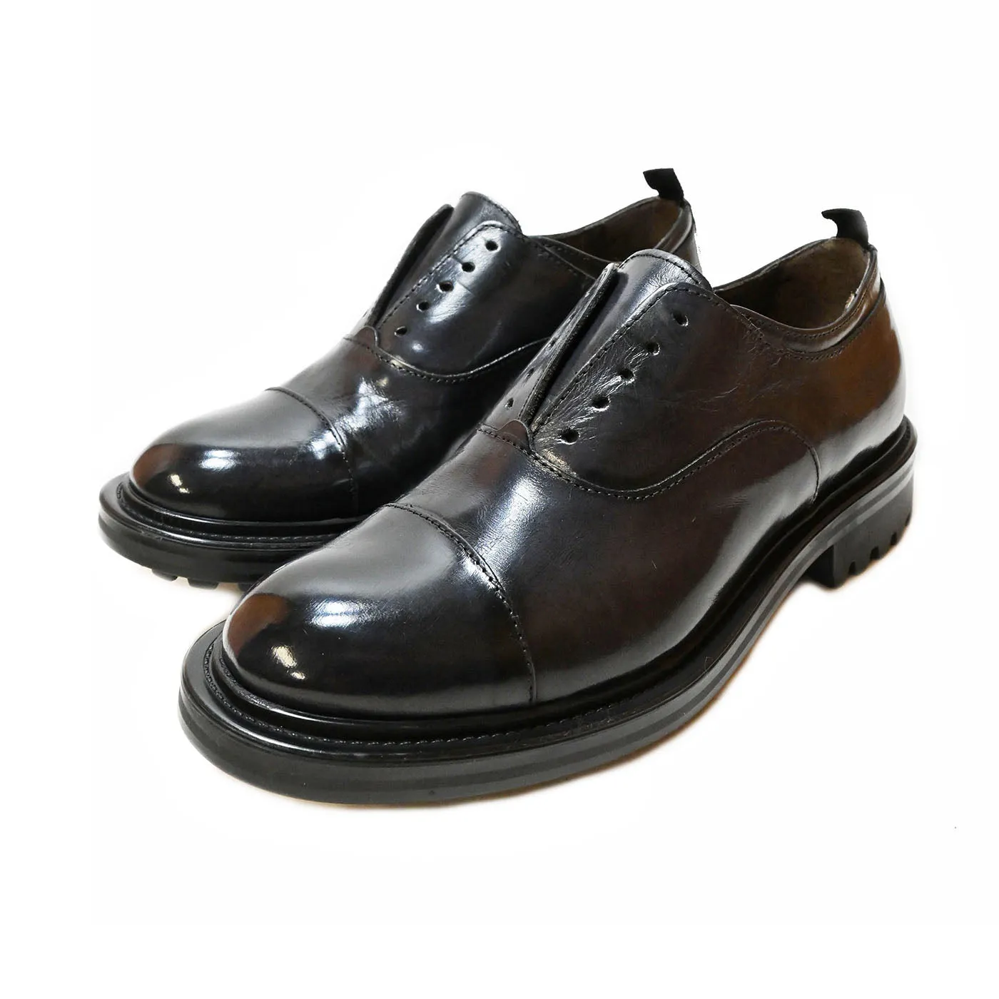 BRIDGE 04 - british shoes leather BLACK