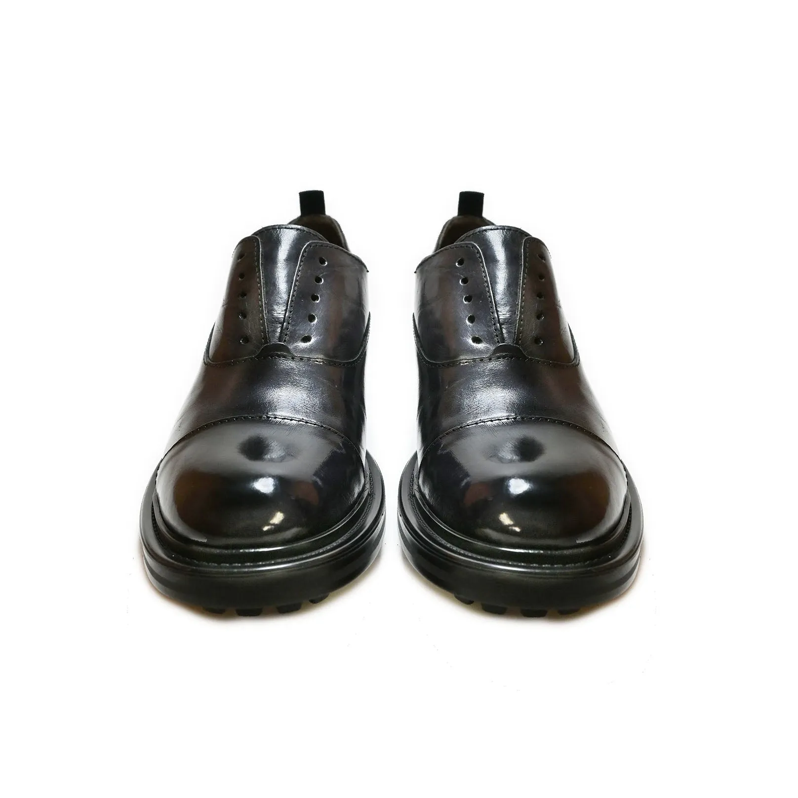 BRIDGE 04 - british shoes leather BLACK