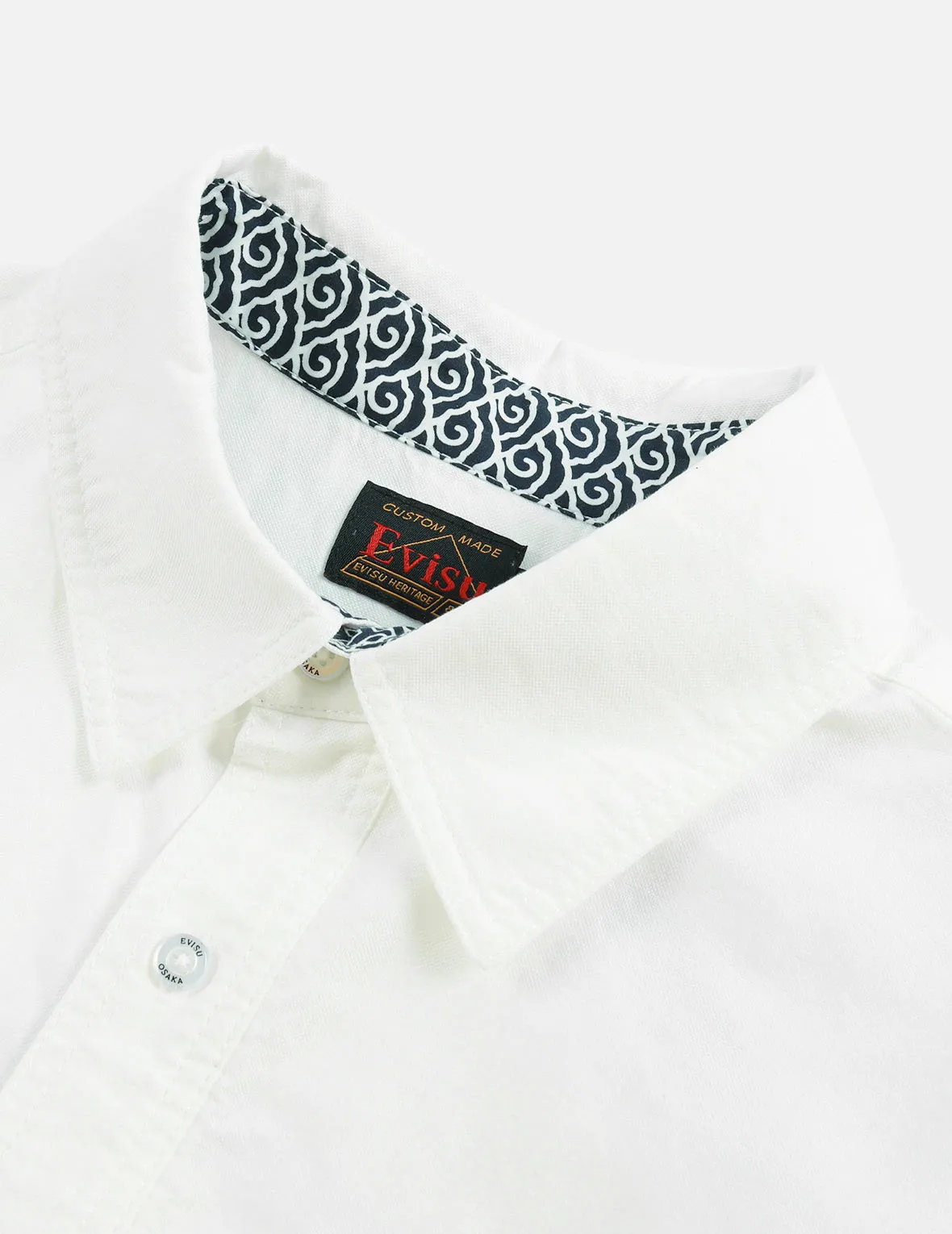 Brocade Seagull and Kamon Print Shirt