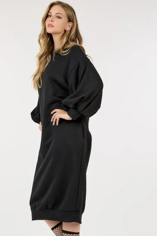 Bubble Sleeve Loose Tunic Dress