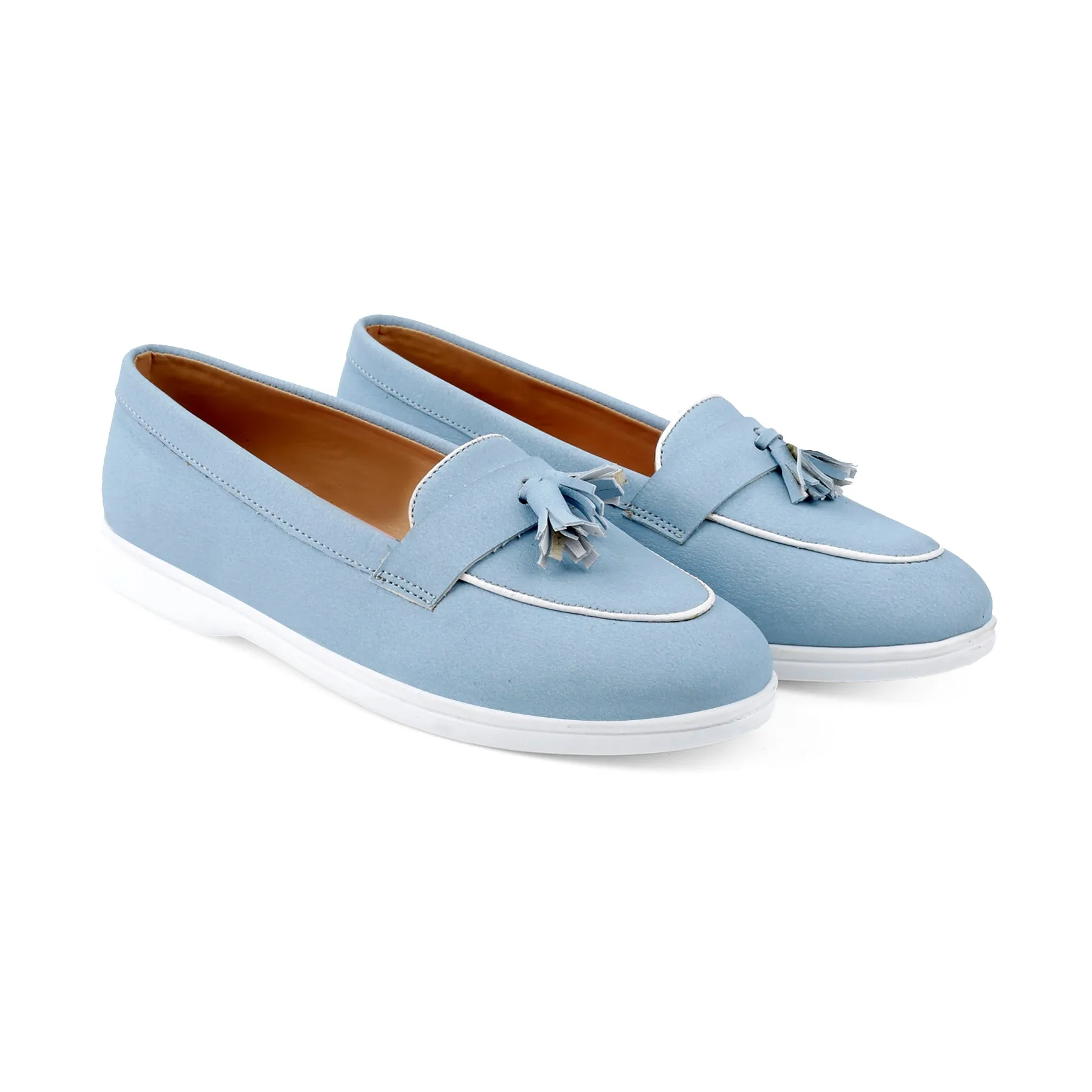 Bxxy's Textured Tassel Loafers for Women