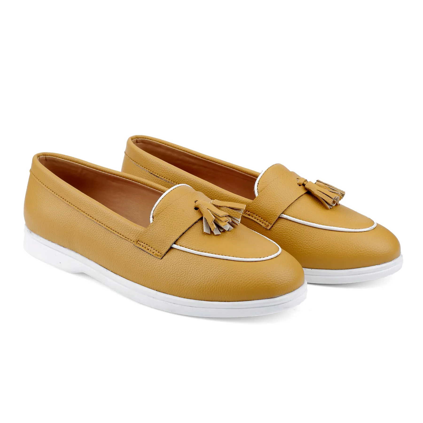 Bxxy's Textured Tassel Loafers for Women