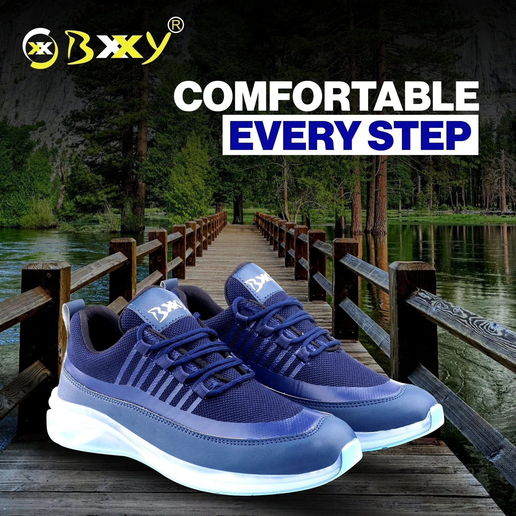 Bxxy's Trendiest Sports Walking Shoes For Men on Transparent Sole