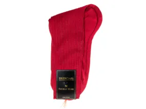 Calf Length Cotton Socks Red