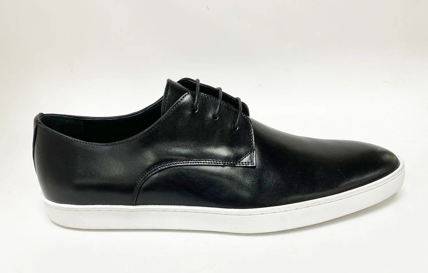 Calfskin Lace-Up Sneaker Black