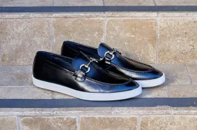 Calfskin Slip-On Horsebit Loafer Black