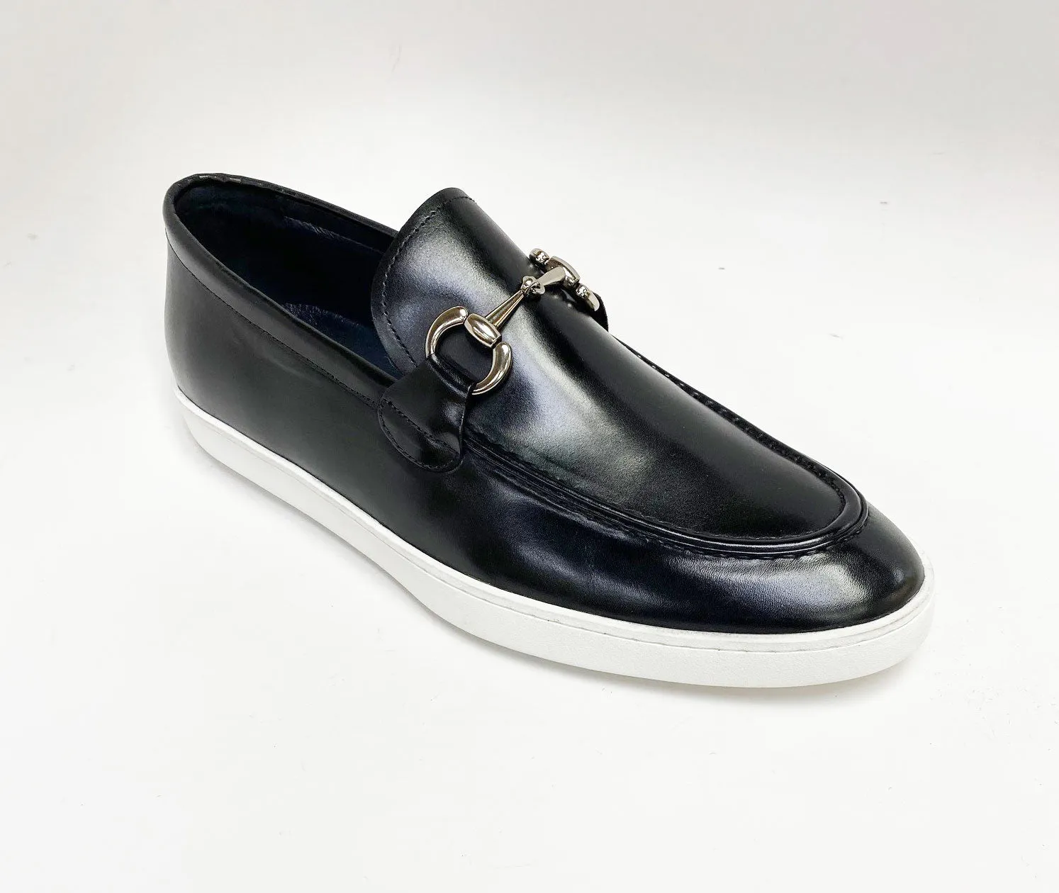 Calfskin Slip-On Horsebit Loafer Black