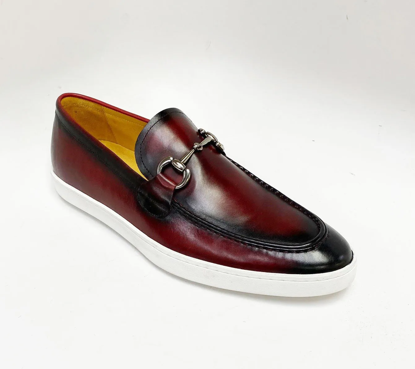 Calfskin Slip-On Horsebit Loafer Burgundy