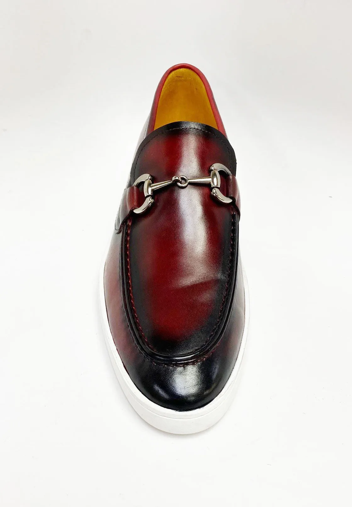 Calfskin Slip-On Horsebit Loafer Burgundy