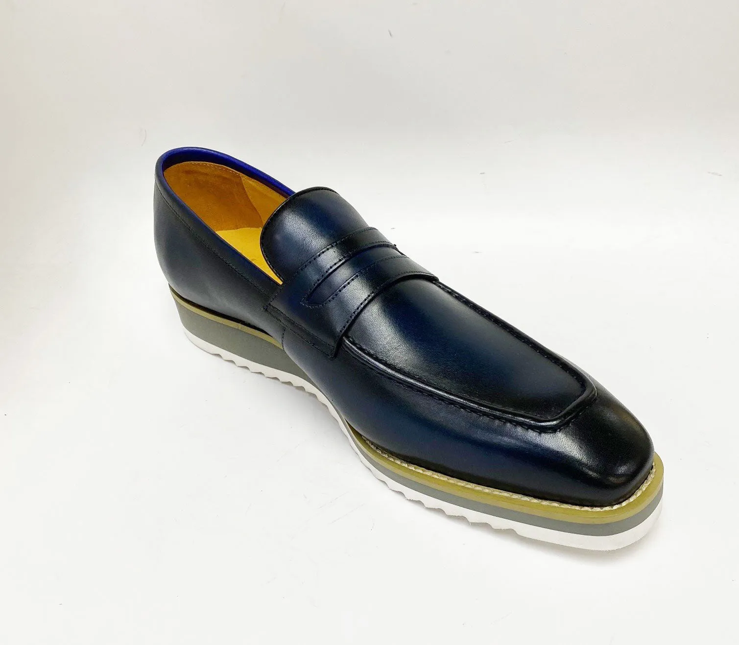 Calfskin Slip-On Penny Loafer Blue