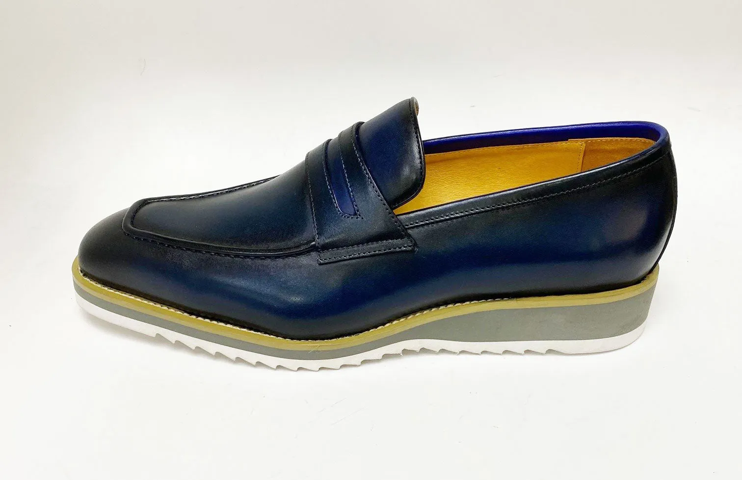 Calfskin Slip-On Penny Loafer Blue