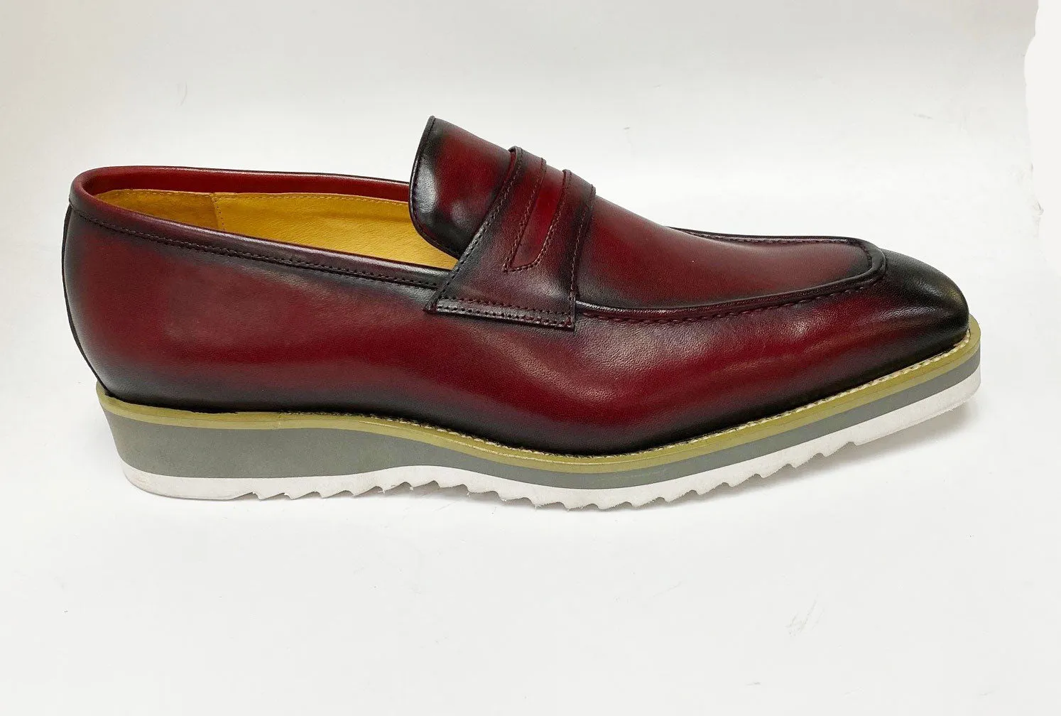 Calfskin Slip-On Penny Loafer Burgundy