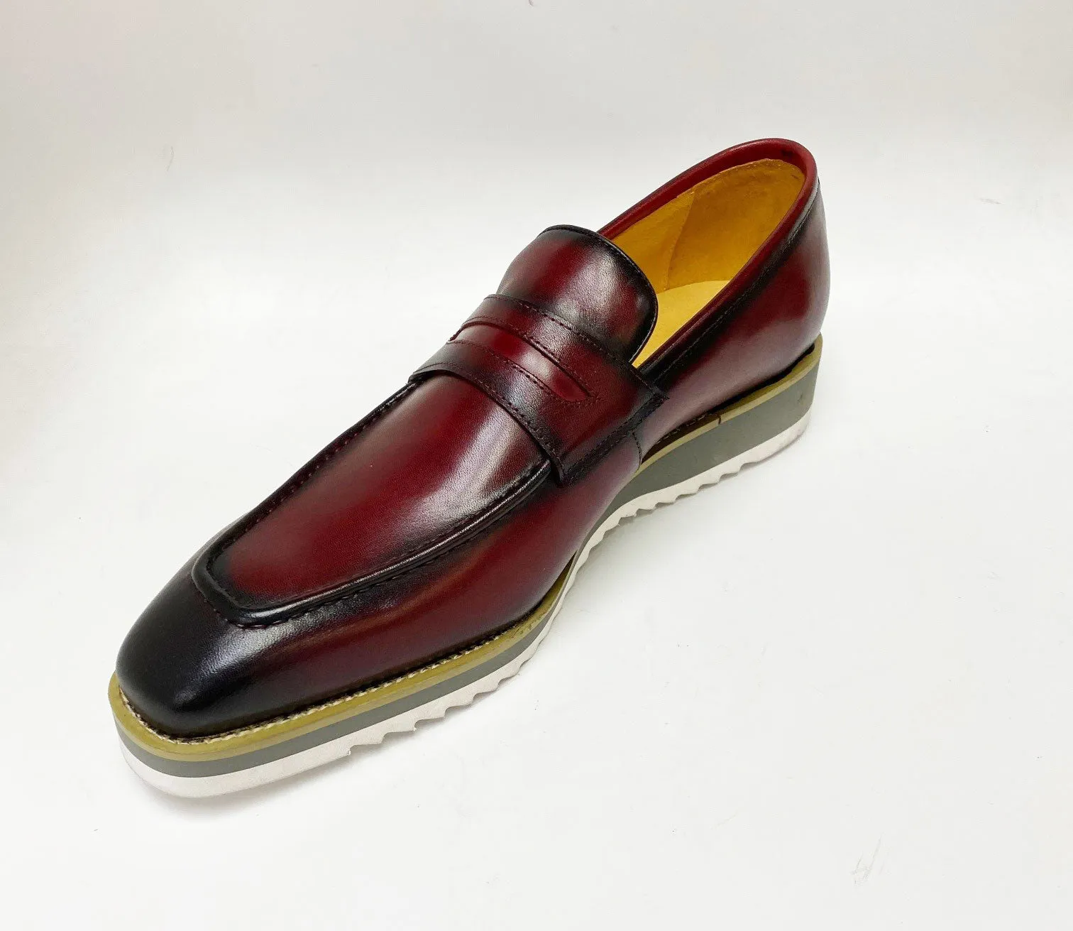 Calfskin Slip-On Penny Loafer Burgundy