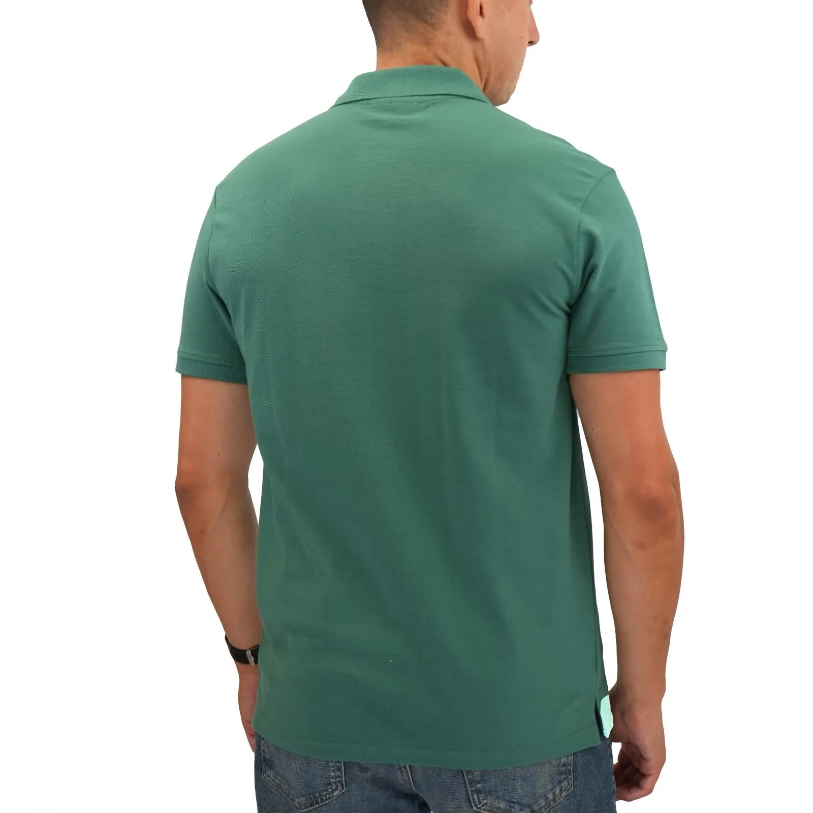 Carhartt Mens Polo Shirt Chase Pique Cotton Aqua Green