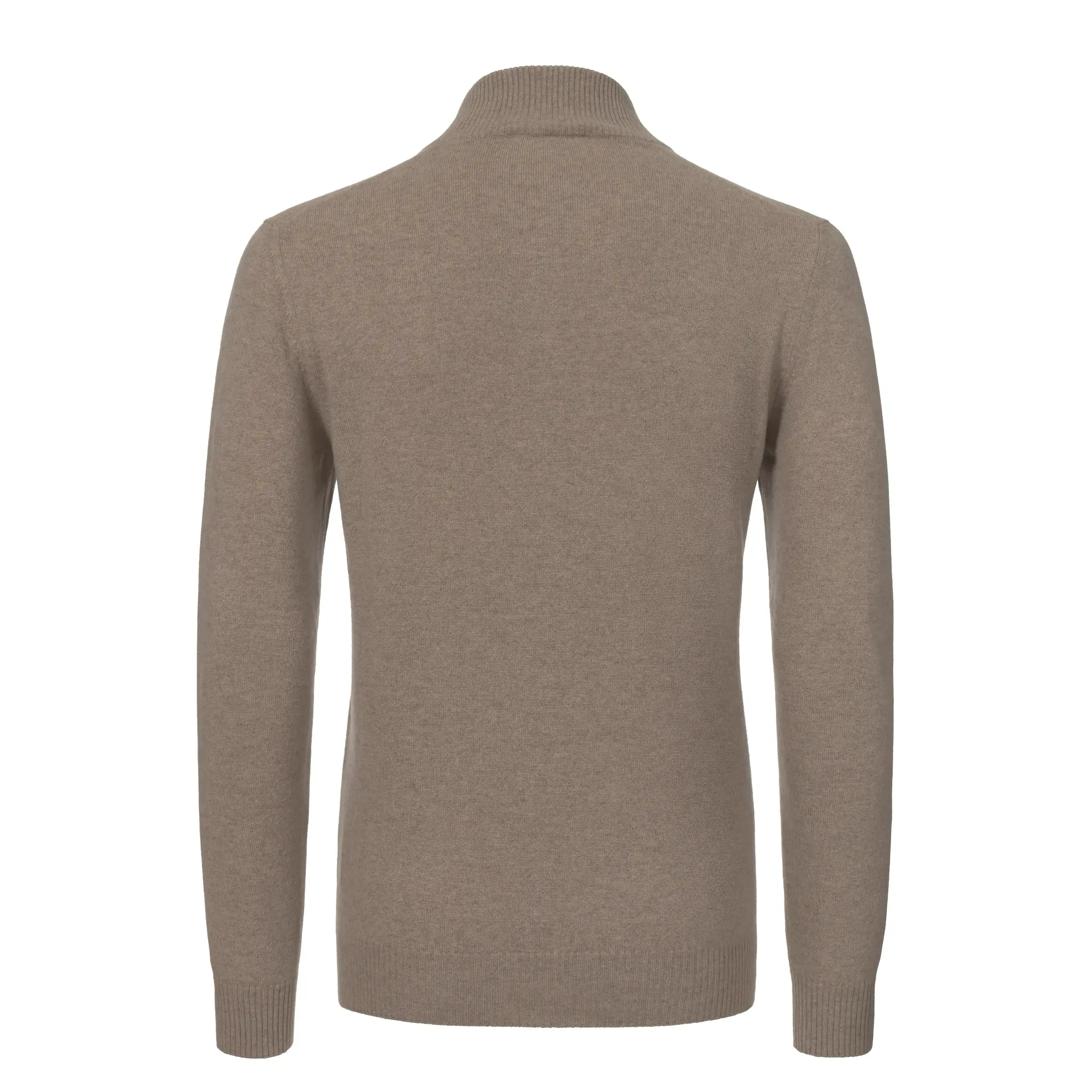 Cashmere Half-Zip Sweater in Beige