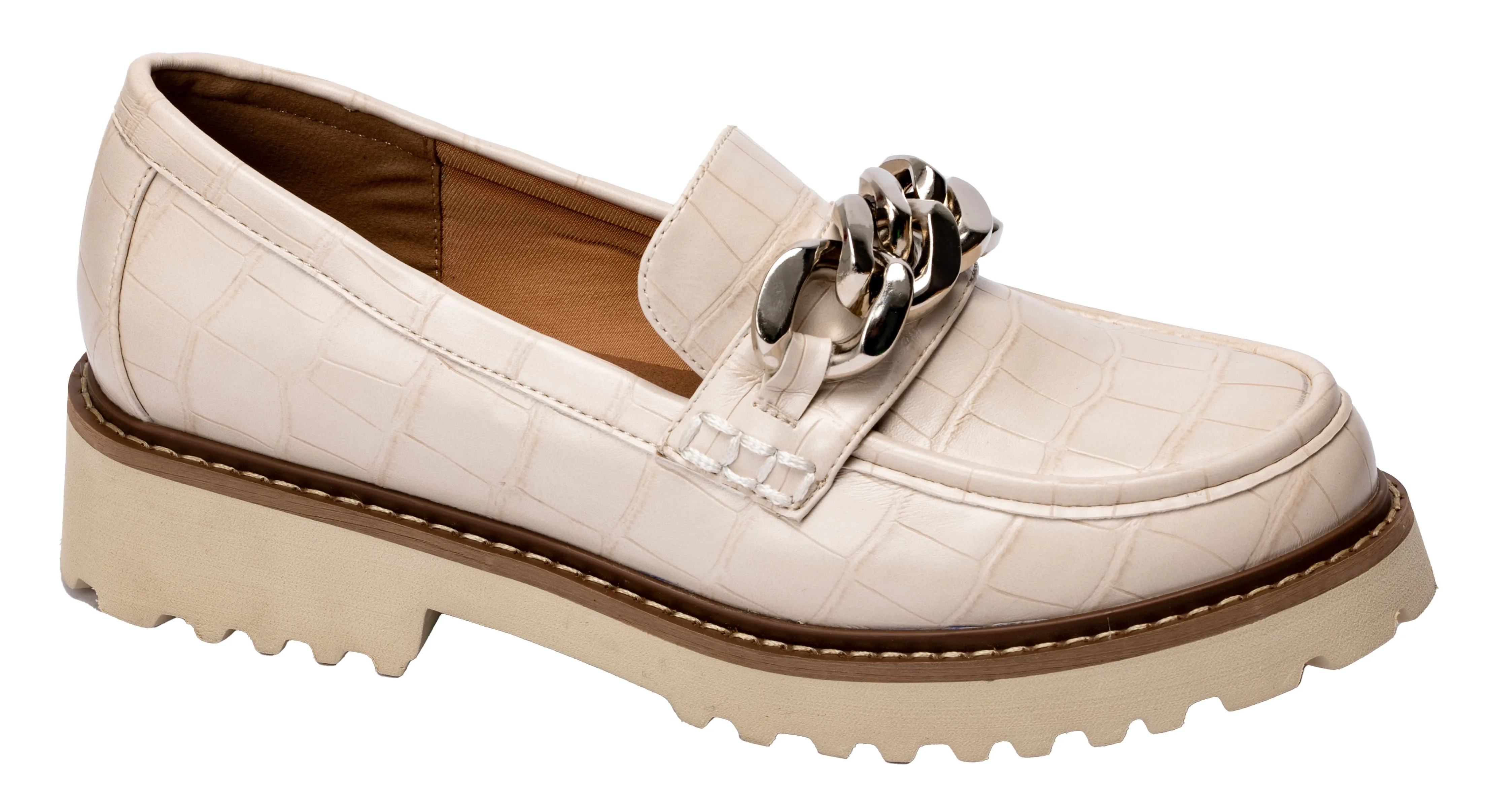 Corkys Literally Ivory Croco Loafers