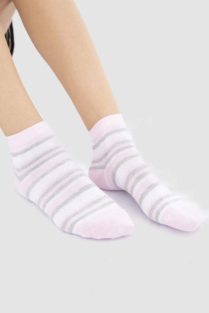 Cotton Ankle Socks - 3 Pairs