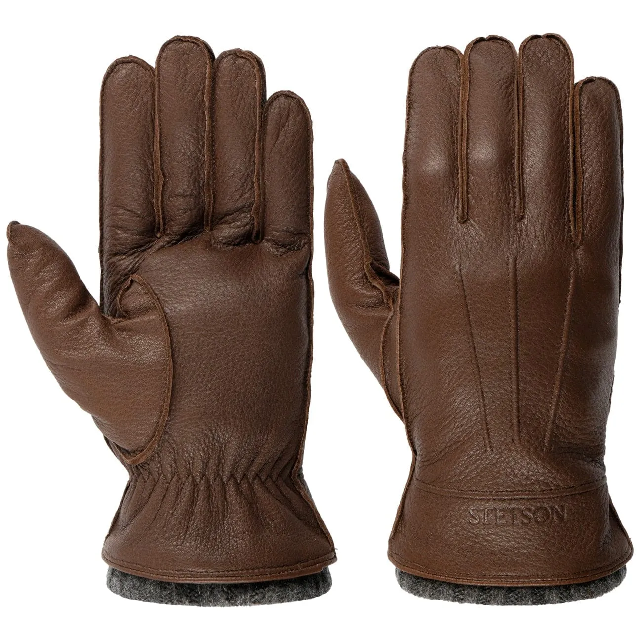 Deer Cashmere Leather Gloves by Stetson