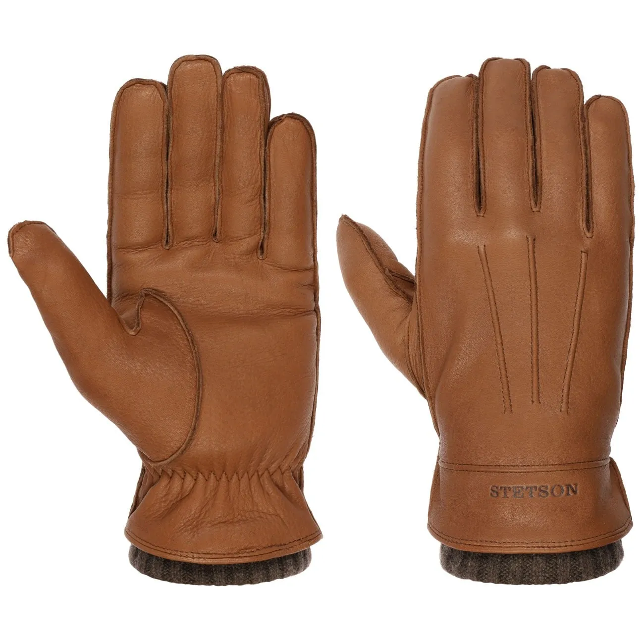 Deer Cashmere Leather Gloves by Stetson