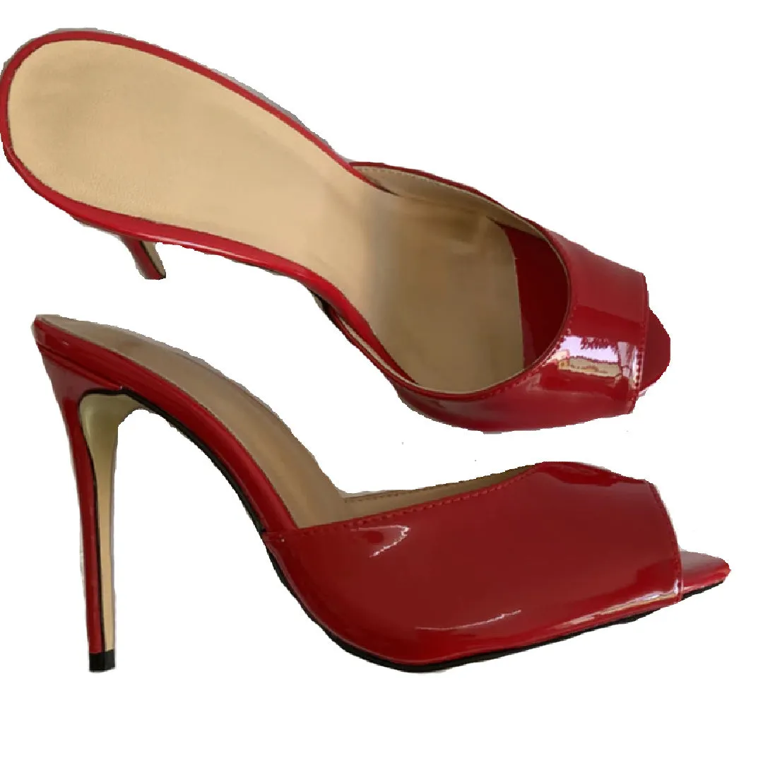 Diana- the 1950s Inspired Classic "Spring-o-Lator" Style Mule High Heel Shoes 10 Colors