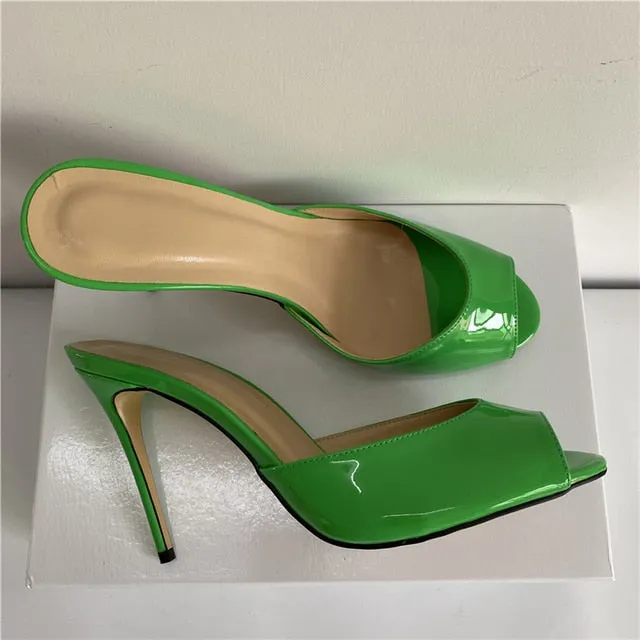 Diana- the 1950s Inspired Classic "Spring-o-Lator" Style Mule High Heel Shoes 10 Colors