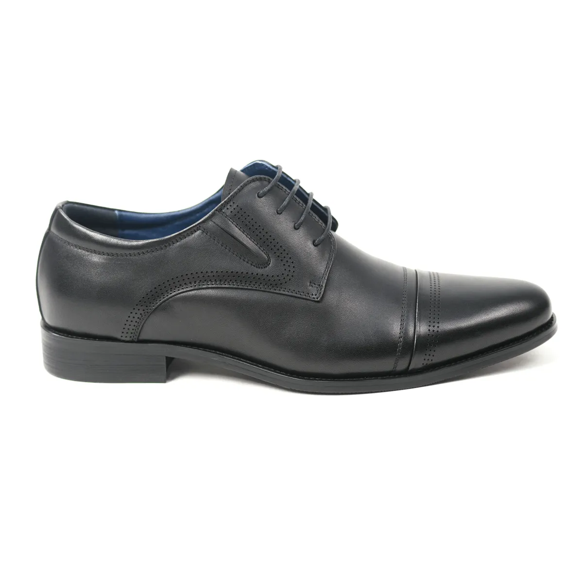 Dominic Black Leather Shoes