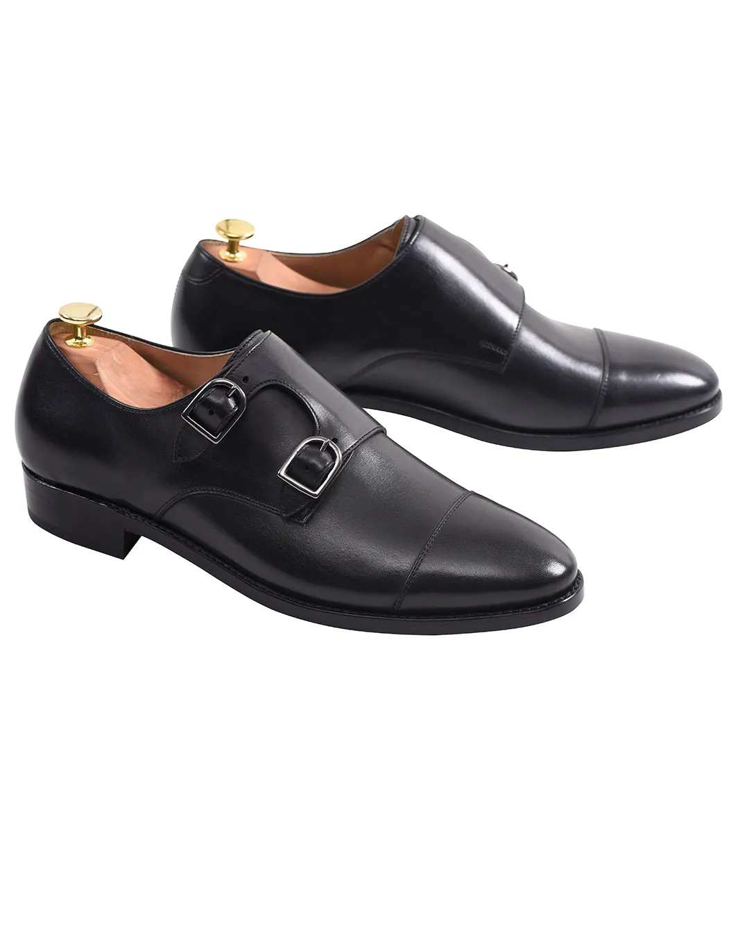 Double Monk Strap Black